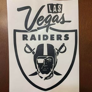 12x12 Las Vegas Raiders black wall decal aticker